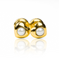 Topitos Corazones con centro de perla. Hecho de Oro 18K y fabricado por Joyería Caracas, con garantía para toda la vida.