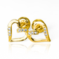 Topitos Corazones franceses fabricados en oro 18K por Joyería Caracas. Con garantía de por vida.