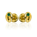 Topitos Grano de café + cristal de oro 18K. Fabricado por Joyería Caracas, este accesorio sofisticado está respaldado por una garantía de por vida.