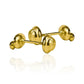 Topitos Grano de café + cristal de oro 18K. Fabricado por Joyería Caracas, este accesorio sofisticado está respaldado por una garantía de por vida.