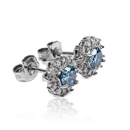 Aretes Blumen set Diamonds