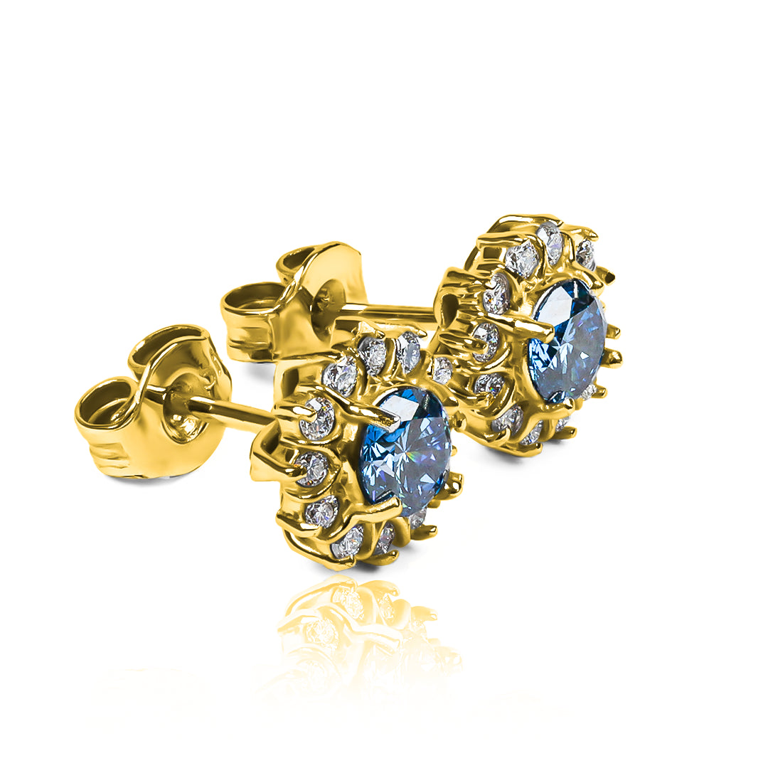 Aretes Bricks & Beach elaborados en oro de 18k por Joyería Caracas, cuentan con certificado de calidad y garantía de por vida.