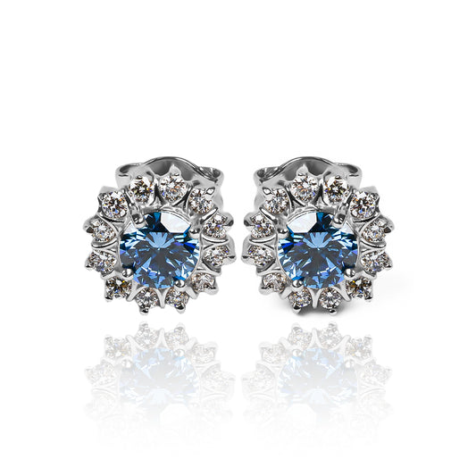 Aretes Blumen set Diamonds
