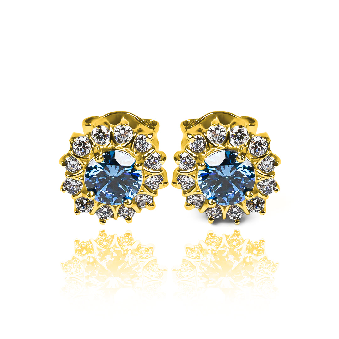 Aretes Bricks & Beach elaborados en oro de 18k por Joyería Caracas, cuentan con certificado de calidad y garantía de por vida.