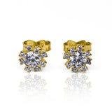 Topitos Flor Cristales I en oro 18K por Joyería Caracas y con garantía para toda la vida. Añade un toque de clase y sofisticación a tu estilo.