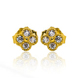 Flower 4 petals glass center