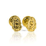 Topitos Guadalupe silueta S fabricado en Oro 18K por Joyería Caracas y con la garantía de toda la vida.