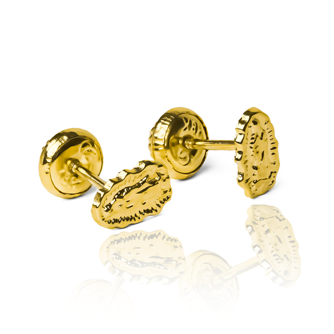 Topitos Guadalupe silueta S fabricado en Oro 18K por Joyería Caracas y con la garantía de toda la vida.