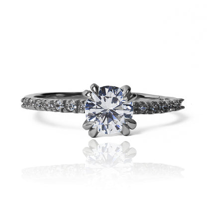 Anillo Claw Moissanita 6.0mm
