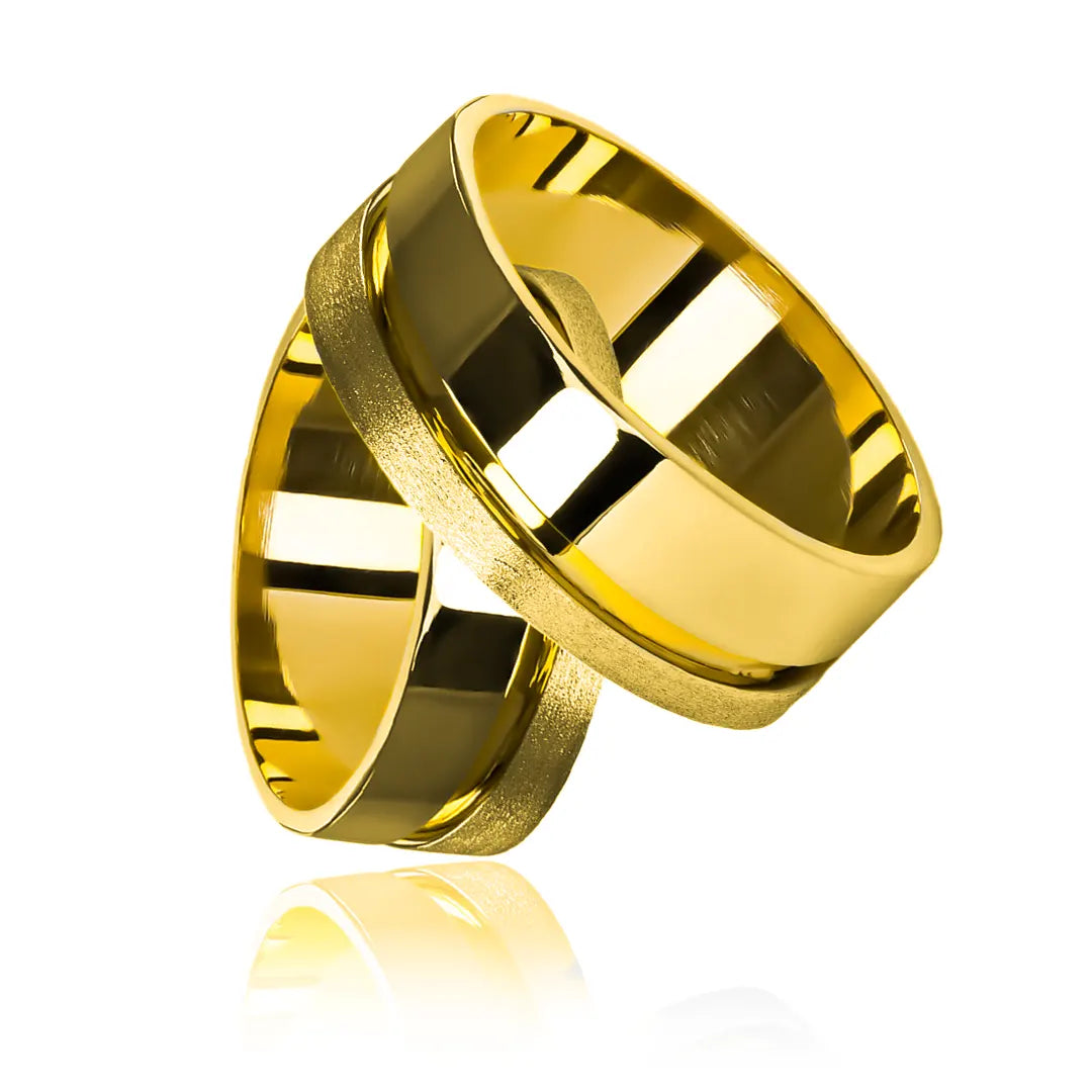 Argollas de matrimonio Zullo, elaboradas en oro 18k por Joyería Caracas, cuentan con certificado de calidad y garantía de por vida.