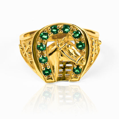 Anillo Caballo herradura de Joyería Caracas está diseñado en oro 18k, asegurando una calidad y elegancia duradera. Con un diseño clásico en forma de herradura.
