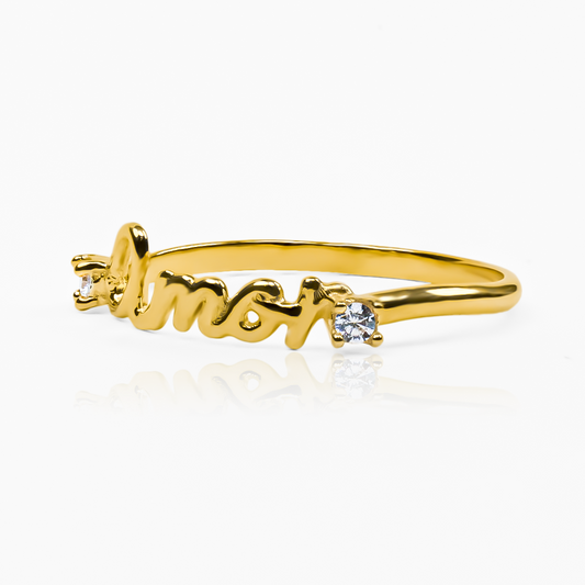 Anillo amor JT. Hecho de oro 18k y con nuestra garantía de por vida, esta joya de Joyería Caracas representa amor eterno y calidad excepcional. 