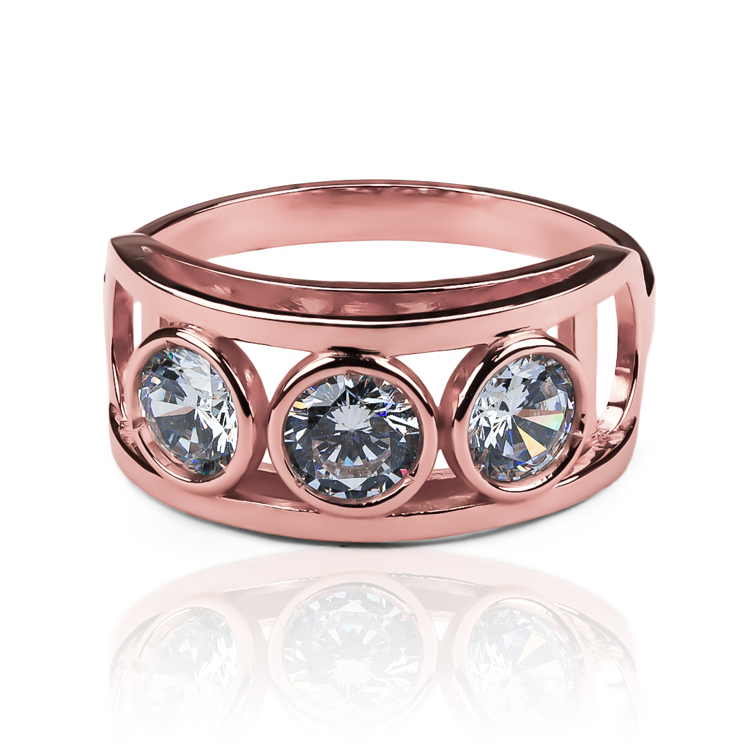 Anillo Brooklyn Bridge JC. Elaborado con oro 18k por la Joyería Caracas, este anillo es una pieza de arte que representa la fuerza y la belleza del icónico puente. Con una garantía de por vida.