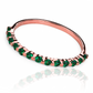 Anillo cristales seguidos JC green. Fabricado con Joyería Caracas y oro 18k de alta calidad, garantizamos una pieza que te acompañará toda la vida.