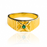 En Joyería Caracas, nuestro Anillo cruz H esmeralda J es una obra de arte con su diseño exclusivo y en oro 18k. Con garantía para toda la vida.