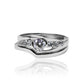 Anillo de compromiso crystal wave + pisargolla. Fabricado en oro 18 k, en Joyería Caracas viene con un certificado de calidad y garantía de por vida.