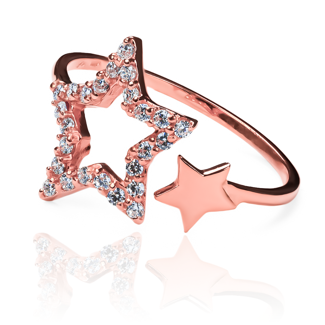 Anillo Double Star es una pieza exclusiva de Joyería Caracas, elaborada con oro 18k de la más alta calidad, respaldado por una garantía de por vida. 