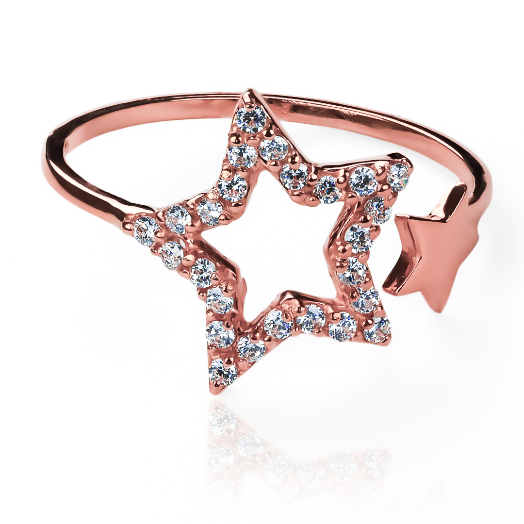 Anillo Double Star es una pieza exclusiva de Joyería Caracas, elaborada con oro 18k de la más alta calidad, respaldado por una garantía de por vida. 