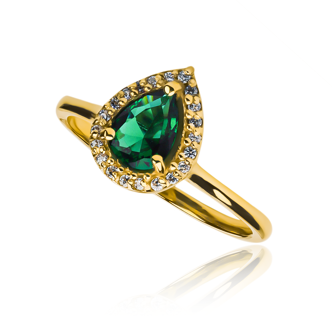 Anillo drop de oro 18k de Joyería Caracas. Su diseño elegante y exclusivo realzará cualquier atuendo, y con nuestra garantía para toda la vida.