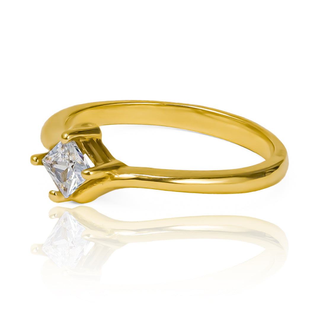 Anillo de compromiso dual love I es la elección perfecta para sellar tu amor, fabricado en Joyería Caracas en oro de 18k y viene con certificado de calidad y garantía de por vida.