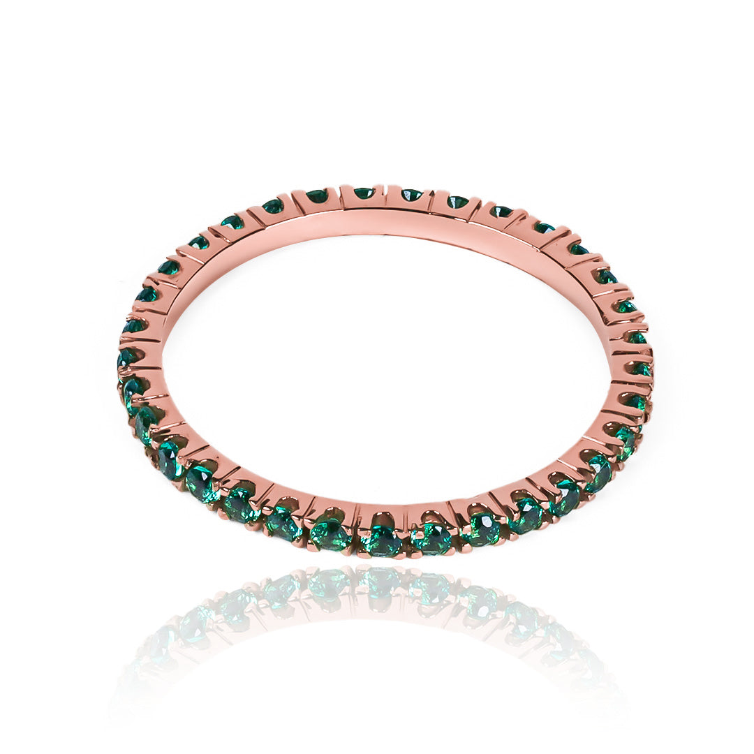 Anillo endless green 1.75 hecho con oro 18k de alta calidad de Joyería Caracas. Garantizado para toda la vida.