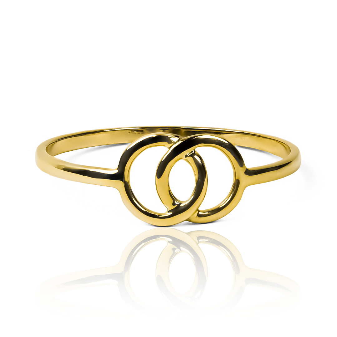Anillo eternal unión de Joyería Caracas, elaborado en oro 18k, simboliza la eternidad del amor y viene con garantía de por vida.