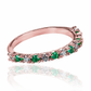 Anillo de fiesta de esmeraldas y diamantes. Hecho con Joyería Caracas y oro 18k de la más alta calidad, este impresionante anillo es una garantía para toda la vida.