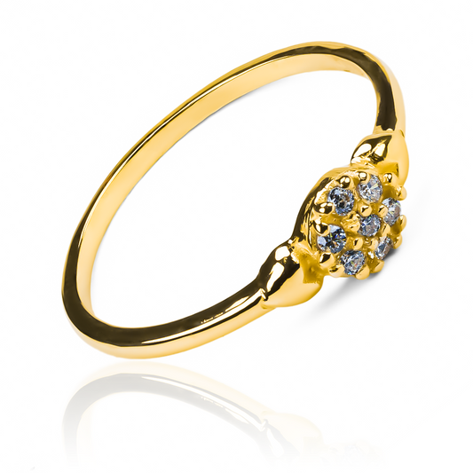 Anillo Fuego entre Corazones, fabricado en oro 18k por Joyería Caracas, cuenta con certificado de calidad y garantía de por vida.