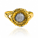 Anillo Girasol. Diseñado en Joyería Caracas con oro 18k, su resplandor y calidad son garantizados para toda la vida.