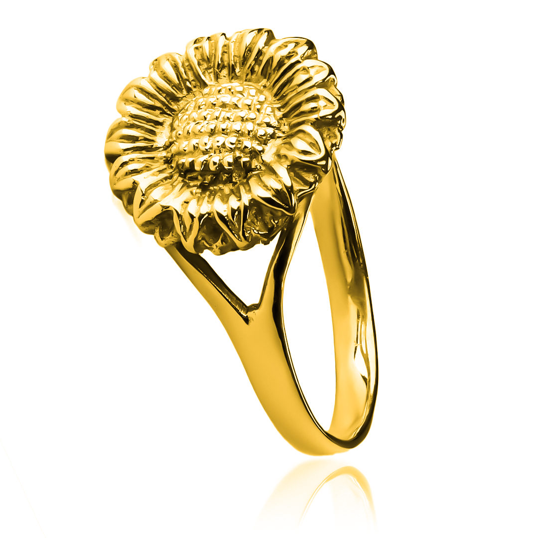 Anillo Girasol. Diseñado en Joyería Caracas con oro 18k, su resplandor y calidad son garantizados para toda la vida.