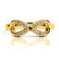 Anillo infinitus, fabricado por Joyería Caracas en oro 18k de la más alta calidad. Además, viene con una garantía para toda la vida.