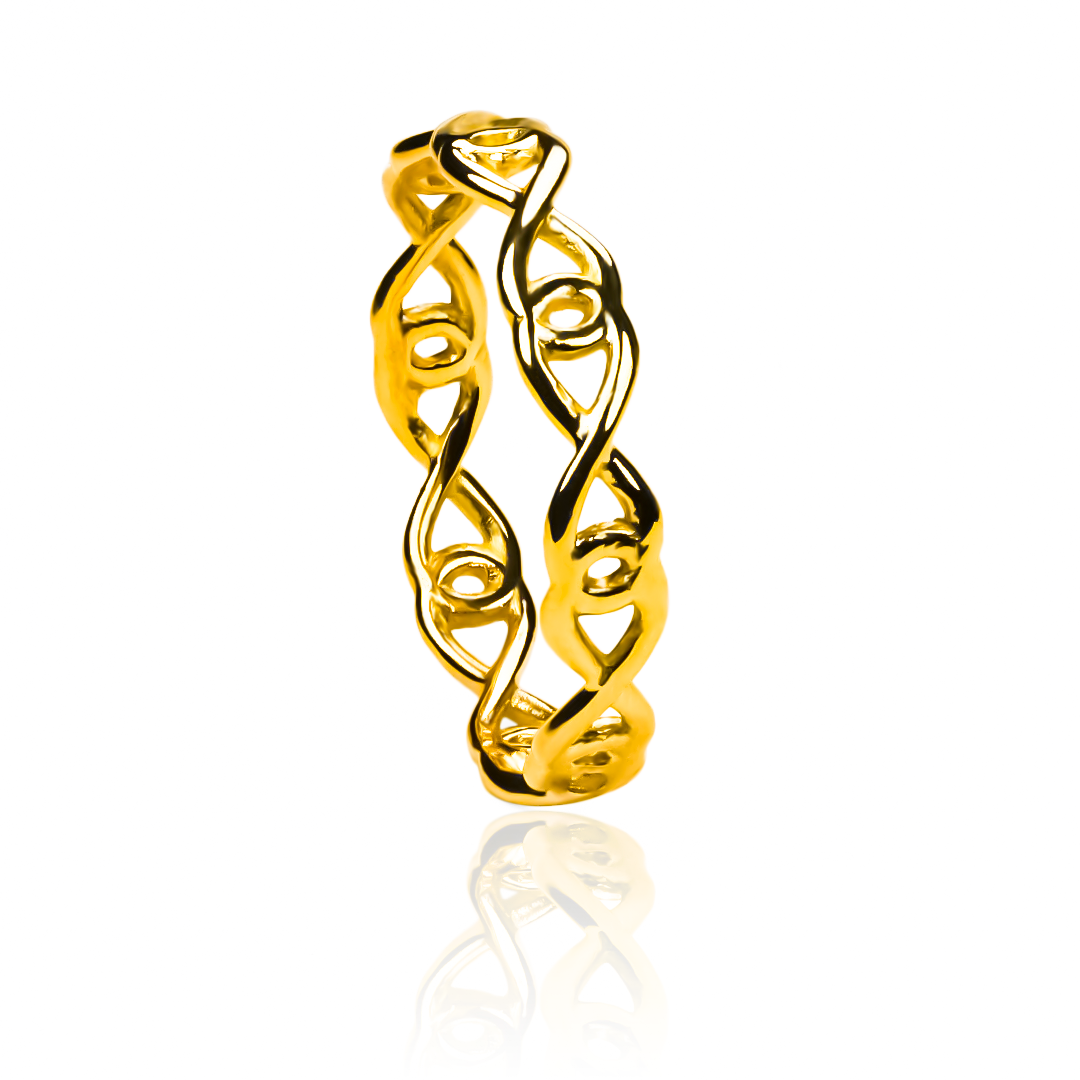 Anillo Infinity Eye. Hecho en Joyería Caracas con un brillante oro 18k, con garantía de por vida.