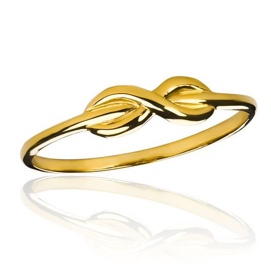 Anillo Infinity S, fabricado en oro 18k por Joyería Caracas, cuenta con certificado de calidad y garantía de por vida.