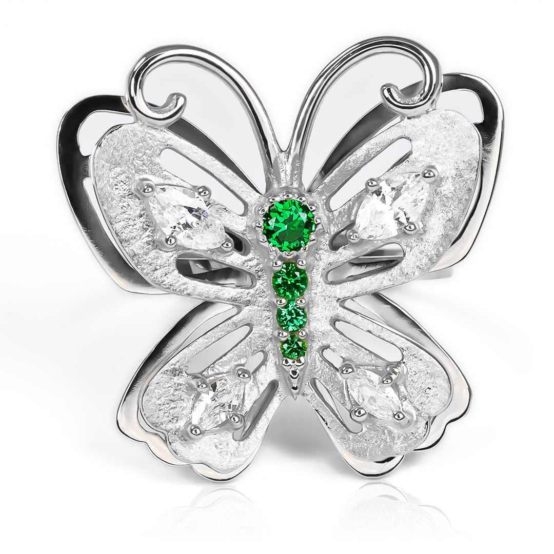 Anillo jardín de mariposas JC es una verdadera joya de la mundialmente reconocida Joyería Caracas. Hecho con oro de 18k, cuenta con garantía de por vida. 
