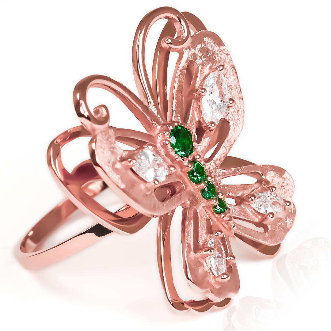 Anillo jardín de mariposas JC es una verdadera joya de la mundialmente reconocida Joyería Caracas. Hecho con oro de 18k, cuenta con garantía de por vida. 
