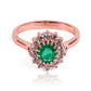 Anillo de compromiso Lady Esmeralda, elaborada en oro 18k y certificada por su durabilidad y elegancia. Con un diseño exclusivo de Joyería Caracas.