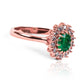Anillo de compromiso Lady Esmeralda, elaborada en oro 18k y certificada por su durabilidad y elegancia. Con un diseño exclusivo de Joyería Caracas.