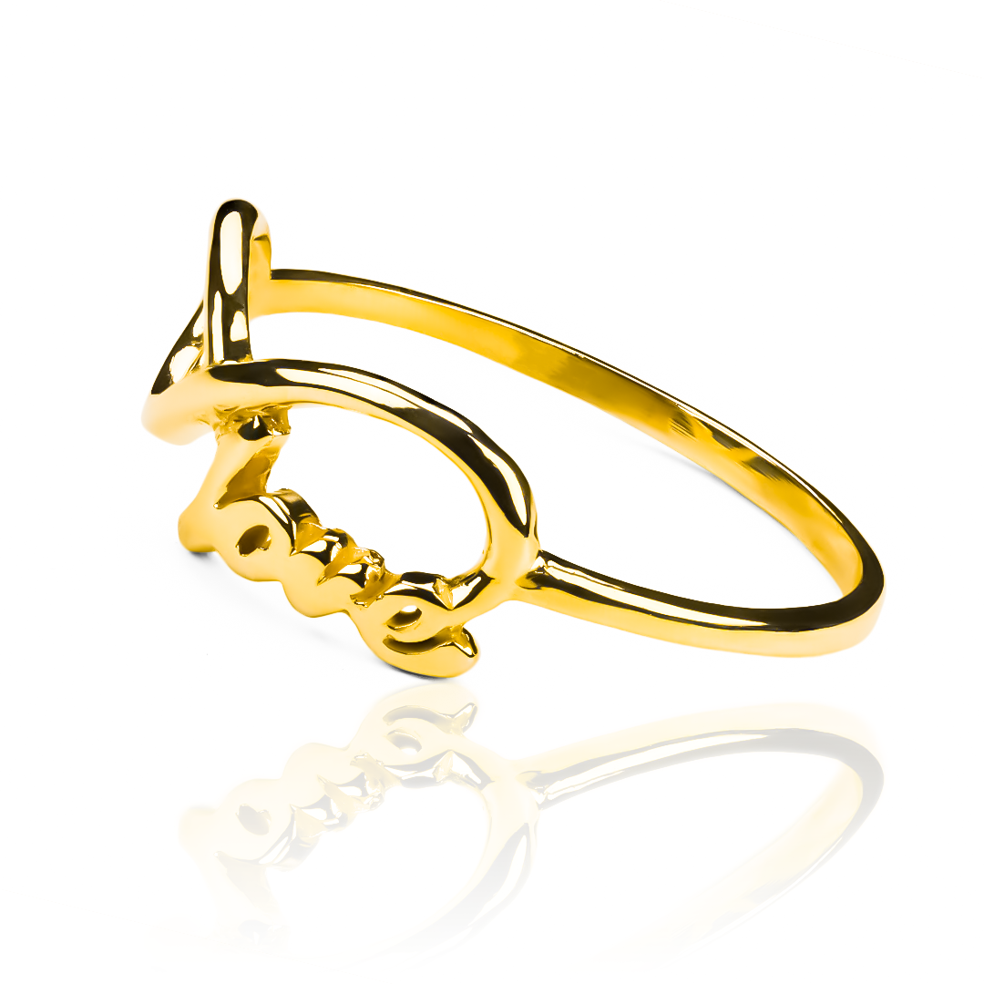 Anillo Love Infinity. Hecho en Joyería Caracas con oro 18k, este anillo representa el amor eterno y viene con garantía para toda la vida. 