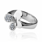 Anillo mariposa L JC en Joyería Caracas. Hecho de oro 18k, este anillo sofisticado y exclusivo será una adición deslumbrante a tu colección. Con garantía de por vida.