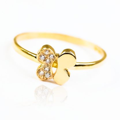 Anillo mariposa S de Joyería Caracas. Hecho en oro 18k y con garantía de por vida.