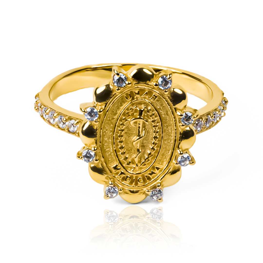 Anillo medicina - UNAB de Joyería Caracas. Hecho de oro 18K, este exclusivo anillo no sólo es una pieza de joyería, sino también un símbolo de vida y salud. Además, cuenta con garantía de por vida.