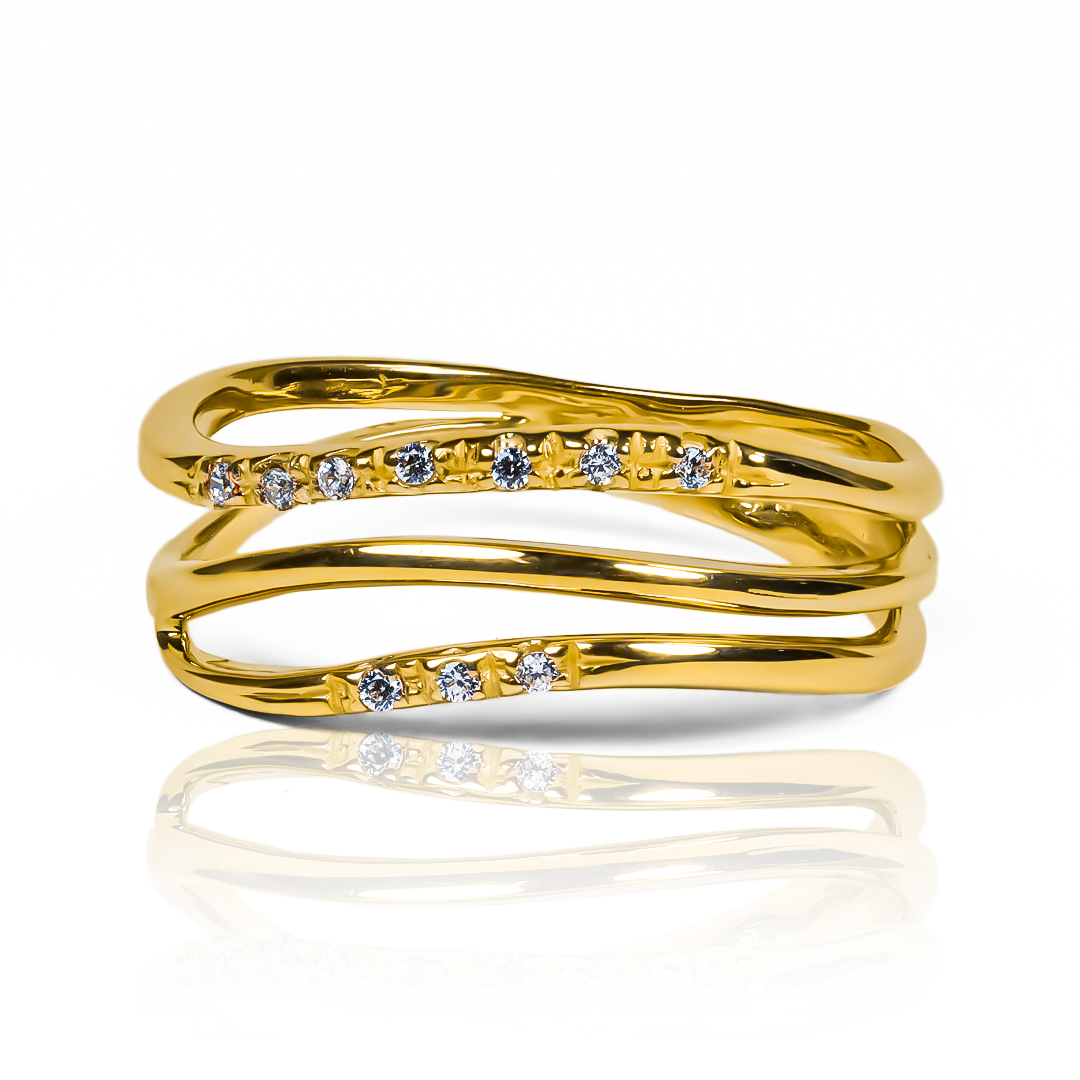 Joyería Caracas con nuestro Anillo nature branches. Fabricado con oro 18k de alta calidad, con garantía para toda la vida.
