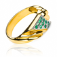 Anillo ola de esmeraldas es diseño exclusivo de Joyería Caracas está elaborado en oro 18k y cuenta con una ola de esmeraldas preciosas. Con garantía de por vida.