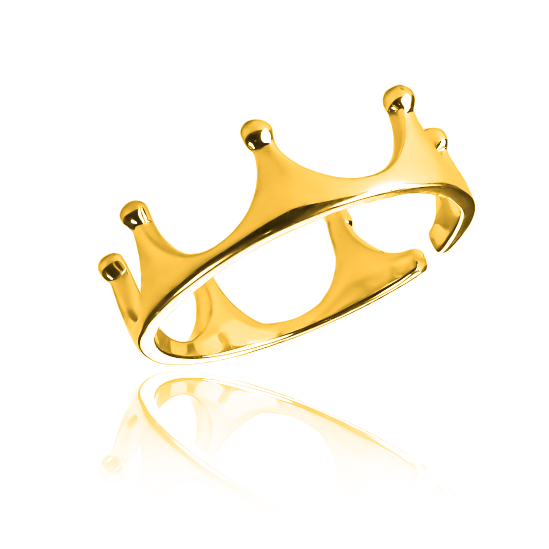 Anillo Open Crown, elaborado en oro 18k por Joyería Caracas, cuenta con certificado de calidad y garantía de por vida.
