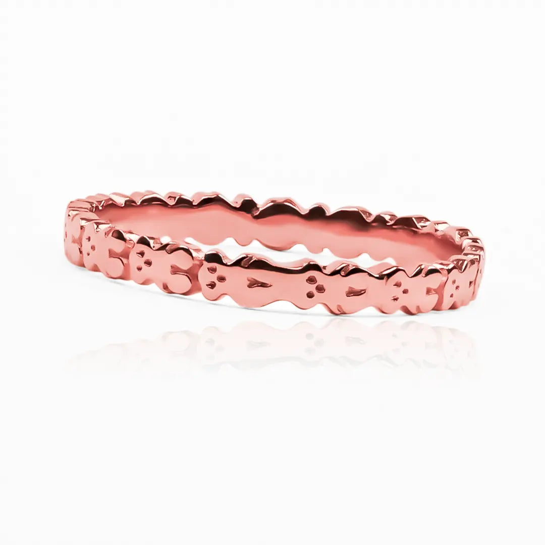 Anillo ositos seguidos JT es una joya de oro 18k de la prestigiosa Joyería Caracas. Su diseño exclusivo y garantía de por vida.