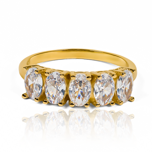 Anillo ovals. Hecho en Joyería Caracas con oro 18k, este anillo es sinónimo de calidad y estilo duradero con garantía de por vida.