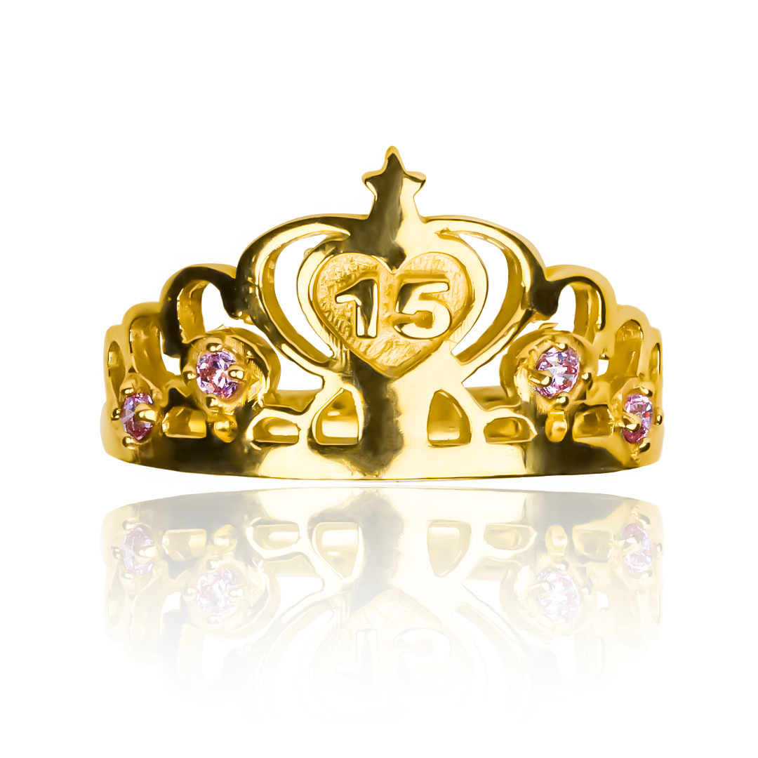 Anillo Princess Design, fabricado en oro 18k por Joyería Caracas, cuenta con certificado de calidad y garantía de por vida.