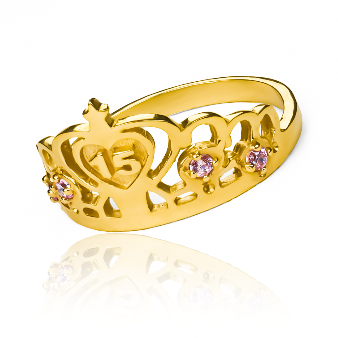 Anillo Princess Design, fabricado en oro 18k por Joyería Caracas, cuenta con certificado de calidad y garantía de por vida.
