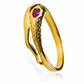 Anillo red snake es un símbolo de lujo y elegancia con su diseño exclusivo de Joyería Caracas. Hecho en oro 18k, este anillo ofrece una garantía de por vida
