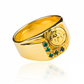 Joyería Caracas con nuestro exclusivo Anillo San Benito de oro 18k. No solo es una pieza de alta calidad, sino que también viene con una garantía de por vida.